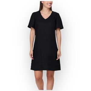 NWT Nicole Miller Linen Blend Dress – Black – Size XLl